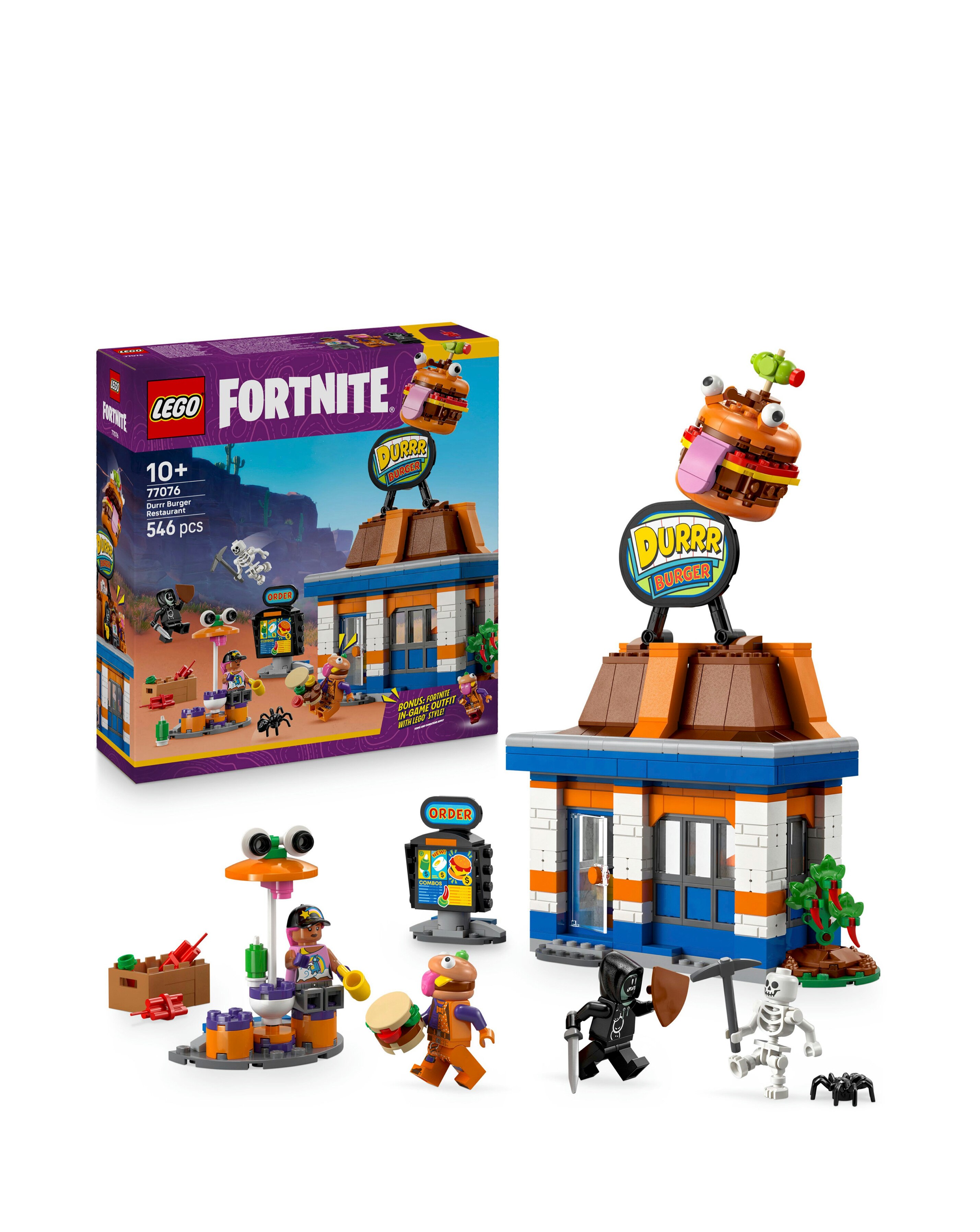 LEGO Fortnite Durrr Burger Restaurant Video Game Toy for Kids 77076