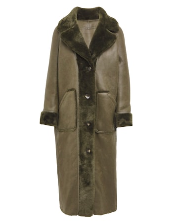 Anthology Khaki Reversible Borg Shealing Coat