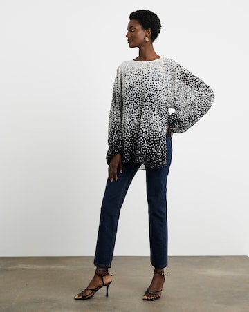 Joanna Hope Ombre Spot Blouse