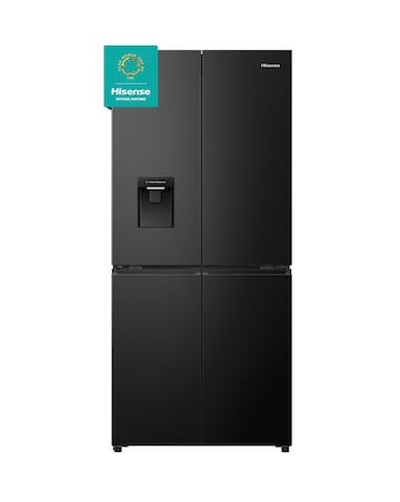 Hisense RQ5P470SMFE 80cm American 4 Door Fridge Freezer - Stainless Steel