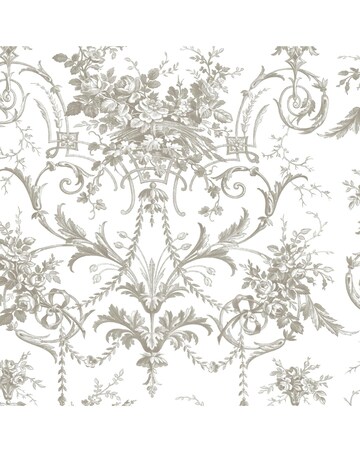 Laura Ashley Tuileries Dark Dove Grey Wallpaper