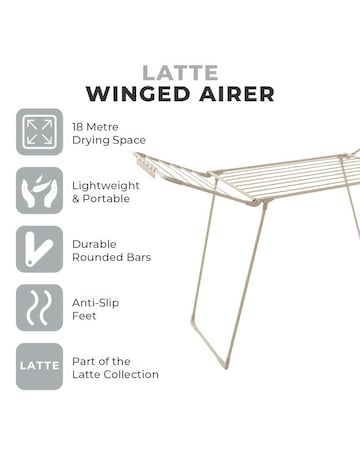 Tower Latte Winged Clothes Airer