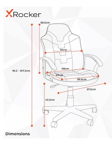 X Rocker Saturn Junior Gaming Chair - Red