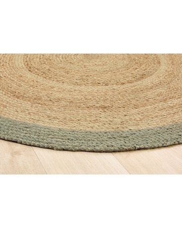 Jute Border Circle Rug