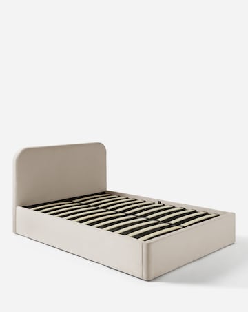 Emery Velvet Storage Ottoman Bed