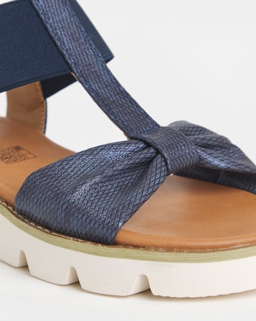 Heavenly Feet Accord Knot Platform Sandals - Wide Fit (E)