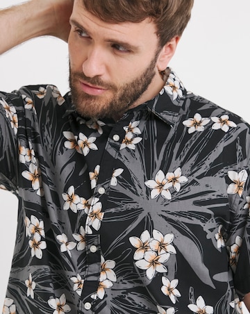 Jack & Jones Hawaii Floral Shirt - Black