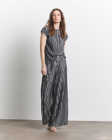 Joanna Hope Plisse Wide Leg Trousers