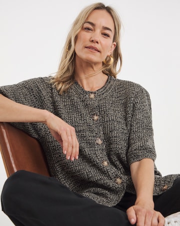 Mono Boxy Half Sleeve Cardigan