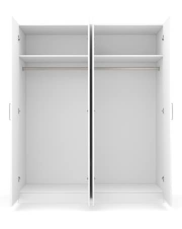 Kendal High Gloss 4 Door Wardrobe with Centre Mirror