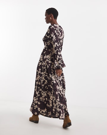 Long Sleeve Textured Jersey Tea Dress