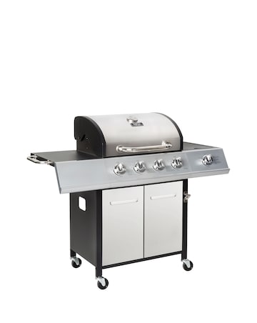 Charles Bentley 4 Burner Gas BBQ with Side Burner