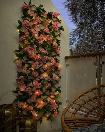 Pre-Lit Solar Blossom Trellis