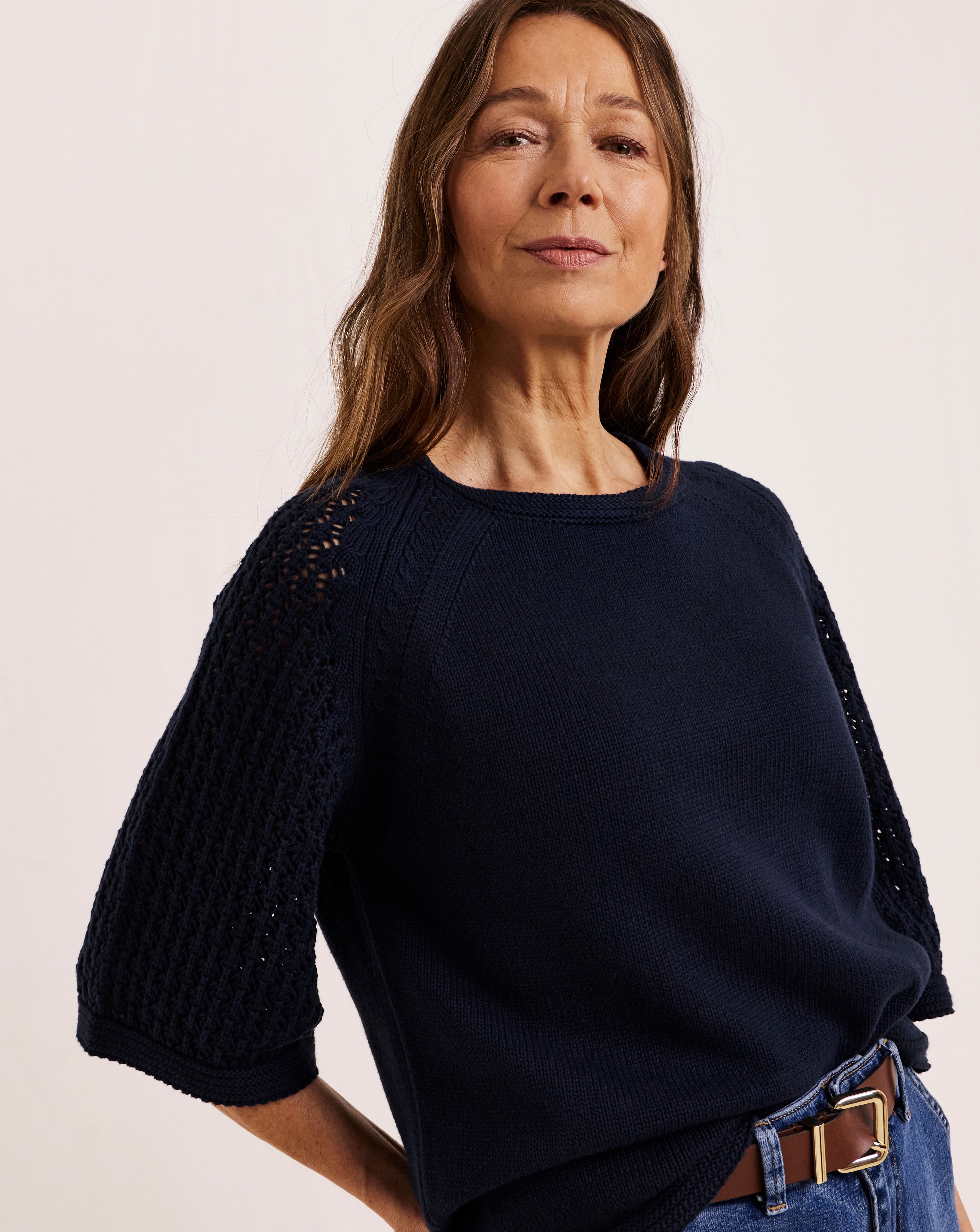 Julipa Stitch Detail Short Sleeve Jumper