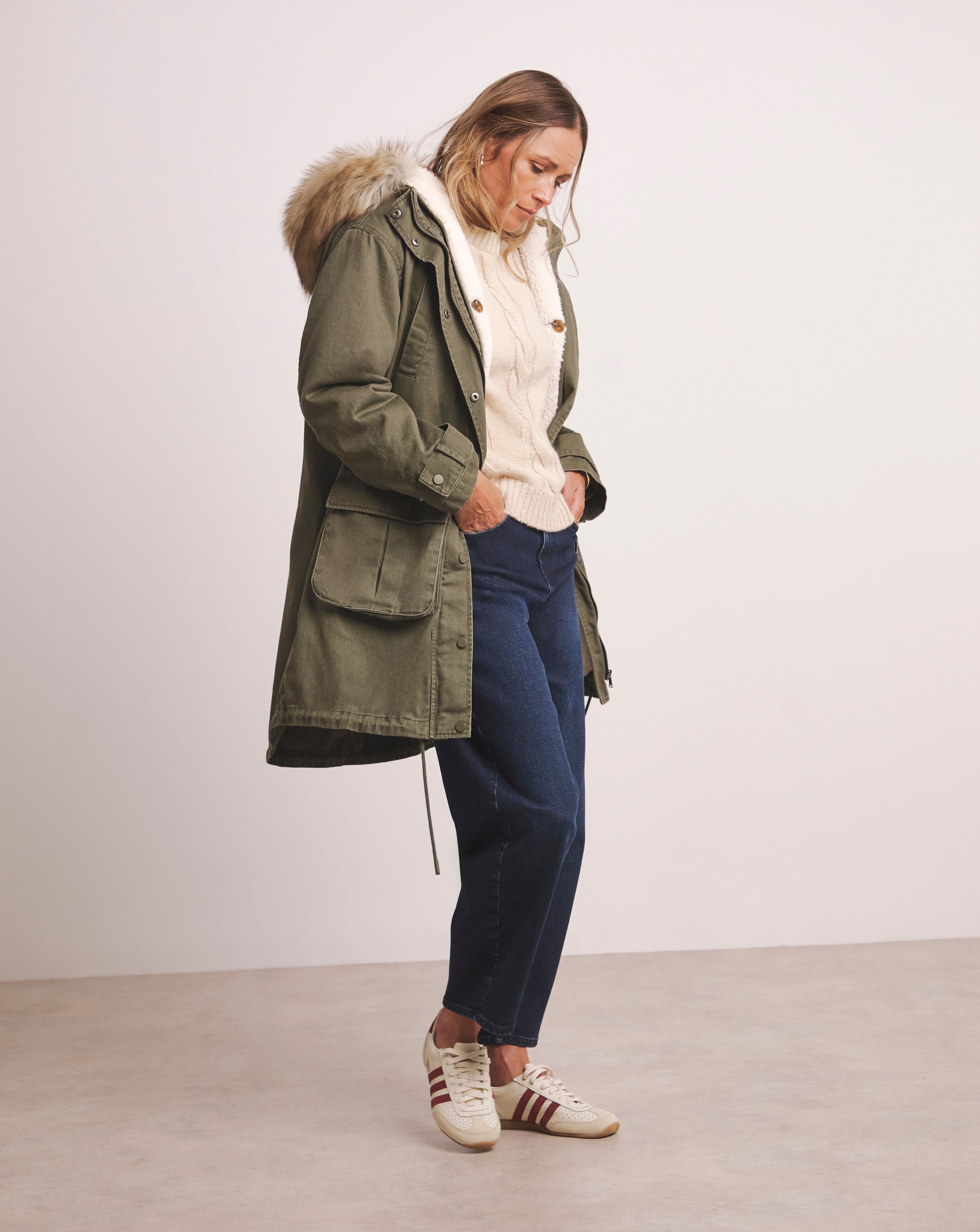 HYKE deck parka jacket size:1 HYKE COTTON DECK PARKA COAT 美品 