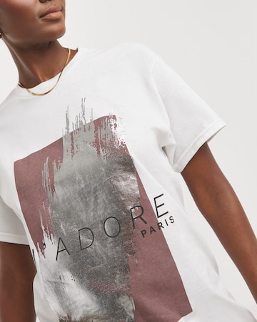 J'Adore Foil Graphic Short Sleeve T-Shirt