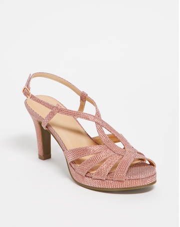 Joanna Hope Crossover Platform Sandal - Extra Wide Fit (EEE)