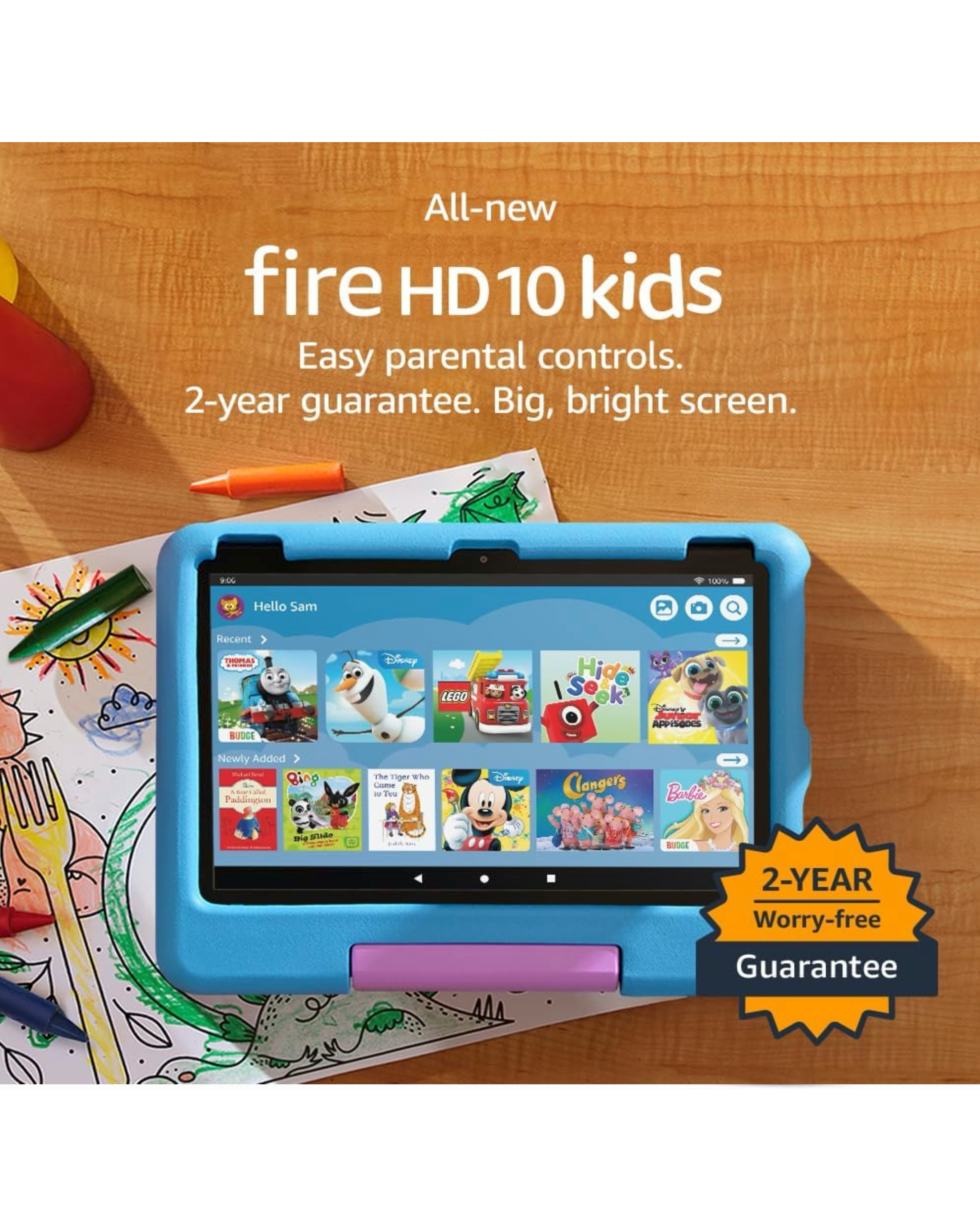 w*中様 新品　Fire HD 10 Kids 32GB ブルー Amazon Fire HD 10 Kids 13th Generation (2023) 32GB Tablet - New
