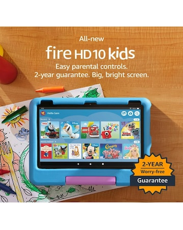 Amazon Fire HD 10 Kids Edition 10.1in 32GB Age 3-7 Tablet - Blue