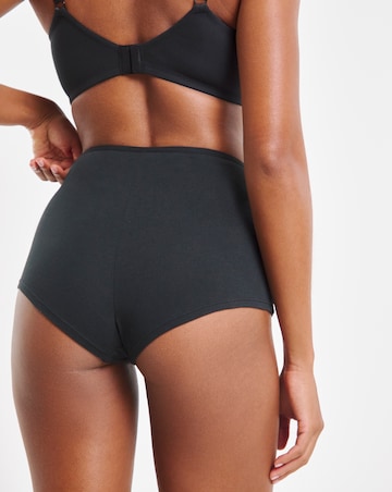 Pretty Secrets (5 Pack) Cotton Boy Short Knickers Black