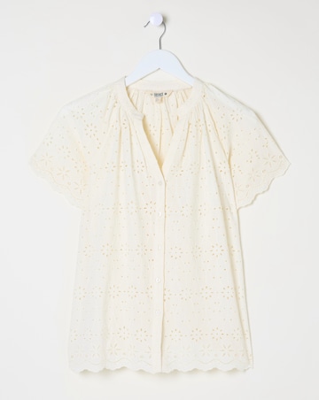 FatFace Willow Broderie Blouse