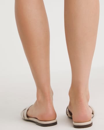 Wisteria Leather Woven Flat Mule - Extra Wide Fit (EEE)