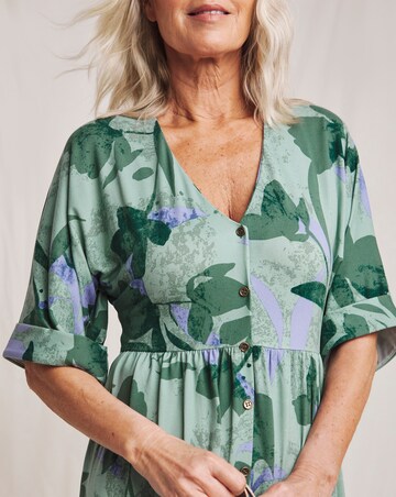 Julipa Asymmetric Button Down Midi Dress