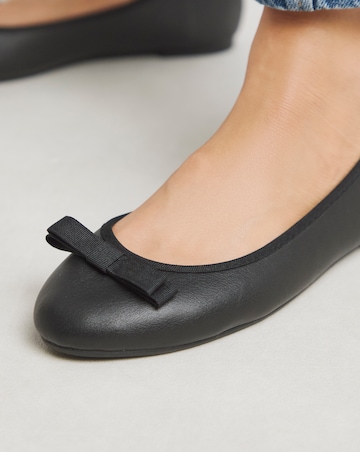 Simply Be Abundance Classic Bow Ballerina Shoes - Extra Wide Fit (EEE)