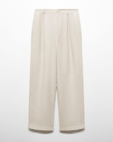 Mango Pure Linen Wide Leg Trousers