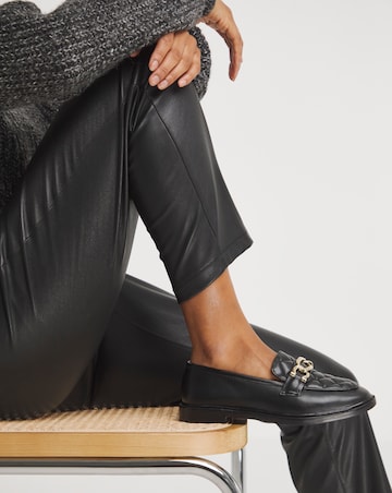 Marie Classic Quilted Trim Loafer - Wide Fit (E)