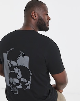 Jack &amp; Jones Skully Back Graphic T-Shirt - Black