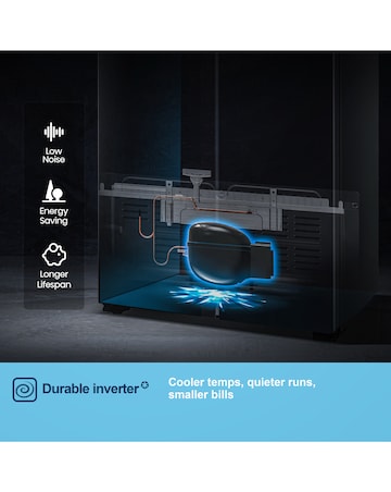 Fridgemaster MS83430DEB Non-Plumbed Total No Frost Freestanding American