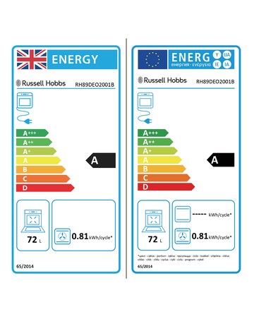 Russell Hobbs RH89DEO2001B Built-In Electric Fan Oven - Black