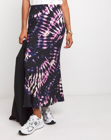Printed Jersey Pull On Maxi Slip Skirt