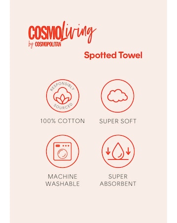 Cosmo Spot Cotton Pack of 2 Towels