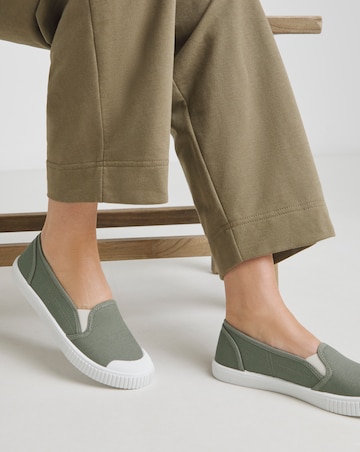 Simply Be Dalton Slip On Plimsole Trainers - Standard Fit (D)