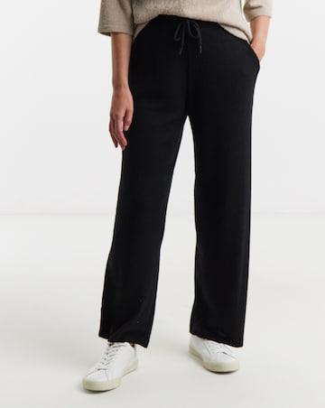Soft Touch Ribbed Wide Leg Jogger