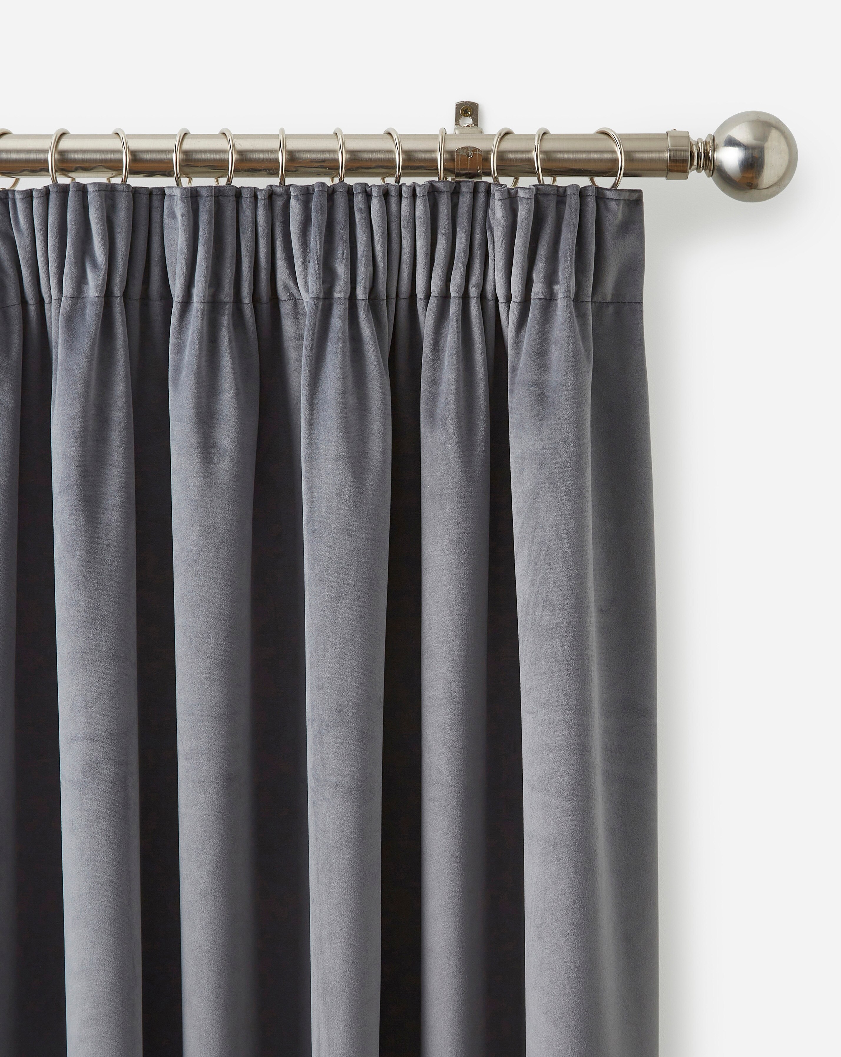 Velvet Light Filtering Pencil Pleat Curtains