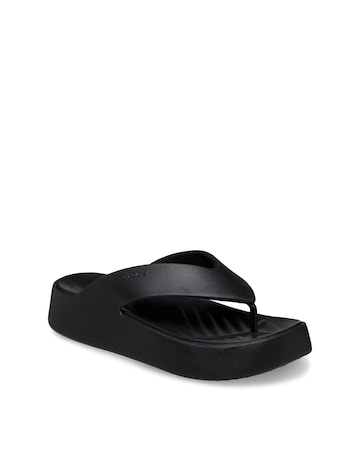 Crocs Black Getaway Platform Toe Post Sandal