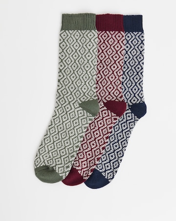 3 Pack Patterned Boot Sock