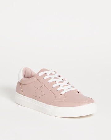 Lace Trainer with Star Detail - Wide Fit (E)