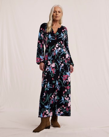 Julipa Button Through Jersey Midi Dress
