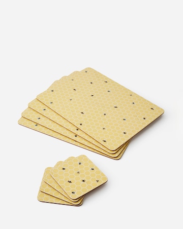 Julipa Bee Set of 4 Placemats and Coasters