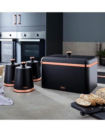 Tower Cavaletto Set of 3 Canisters Black