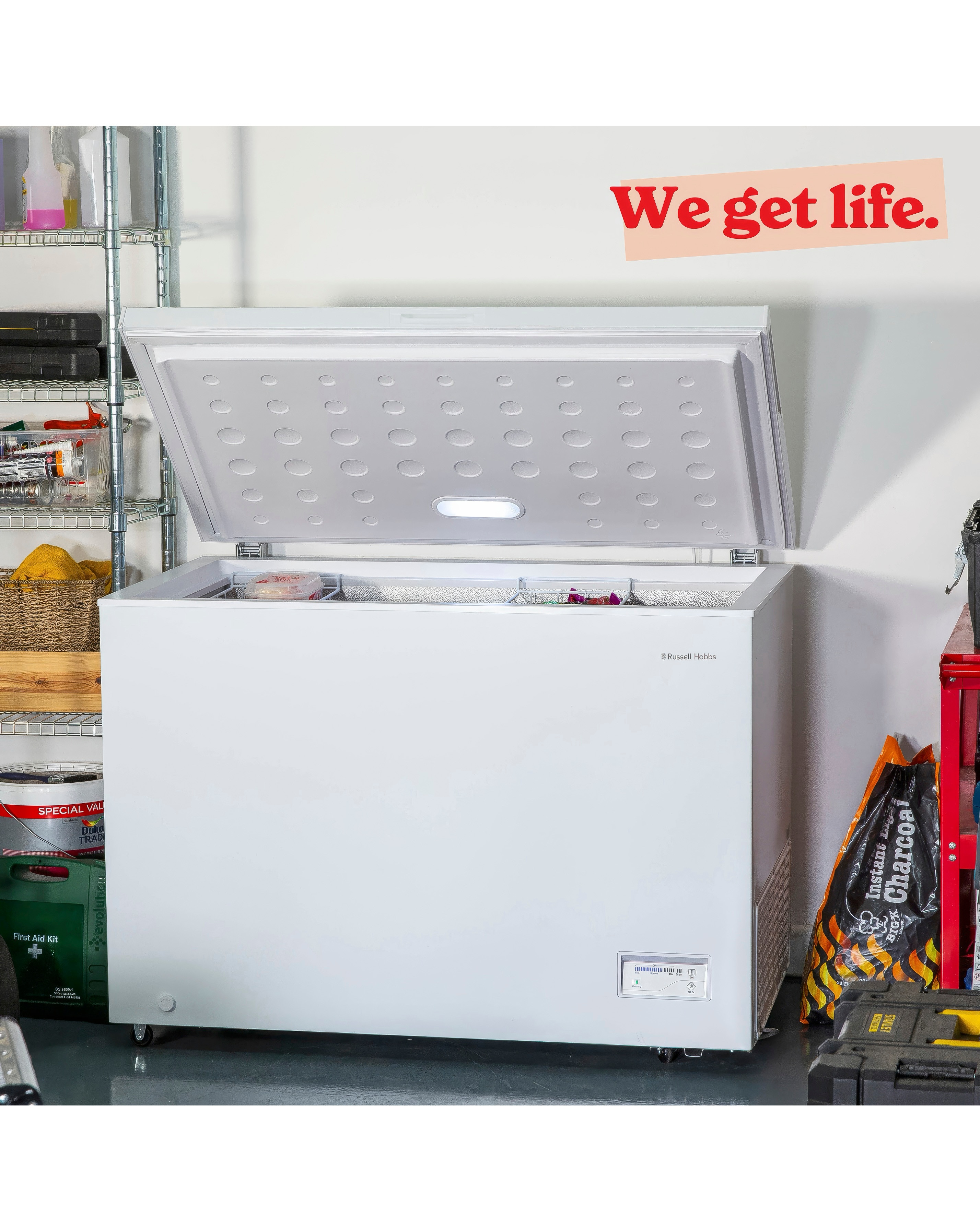Russell Hobbs RH300CF201W 300L Chest Freezer White + Install | JD