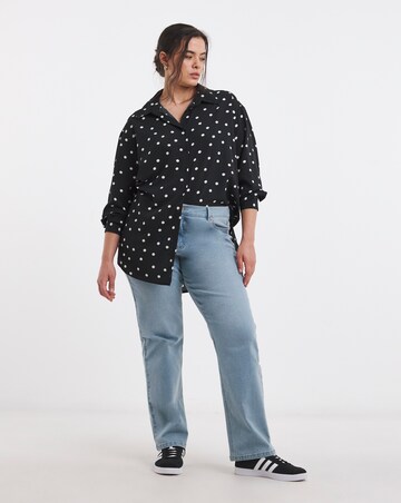 Simply Be Spot Print Long Sleeve Value Shirt