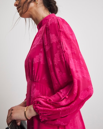 Joanna Hope Button Sleeve Burnout Maxi Dress