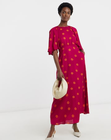 Spun Cape Tea Dress