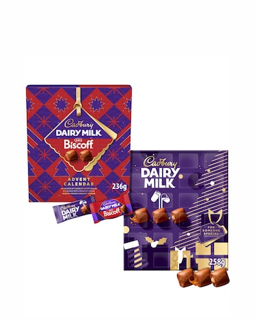 Cadbury Chunk & Cadbury Biscoff Advent Calendars - 2 Pack bundle