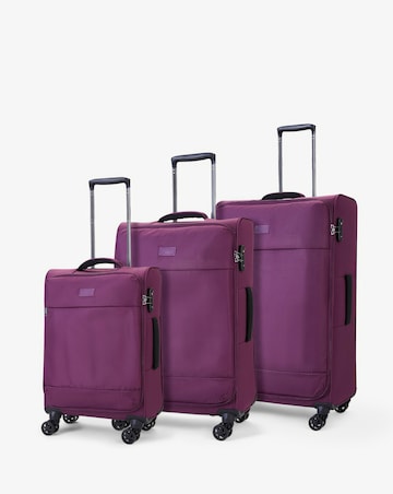 Rock Paris 3pc Suitcase Set - Purple
